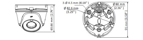 Kamera 4w1 Hilook by Hikvision kopułka 5MP TVICAM-T5M 2.8mm