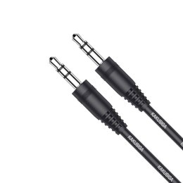 Kabel 1m Audio AUX minijack 3.5mm - minijack 3.5mm KAKU KSC-450 czarny
