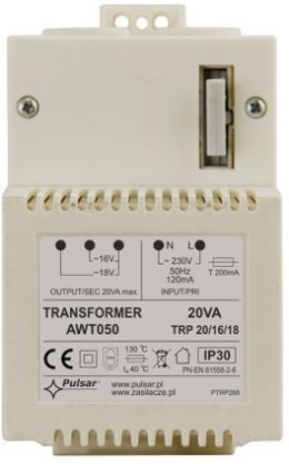 TRANSFORMATOR Pulsar AWT050 TRP 20VA/16V/18V