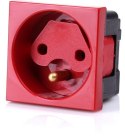 Gniazdo 1M (czerwone) lektryczne pojedyncze + blokada