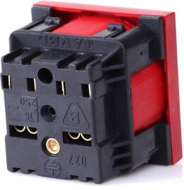 Gniazdo 1M (czerwone) lektryczne pojedyncze + blokada