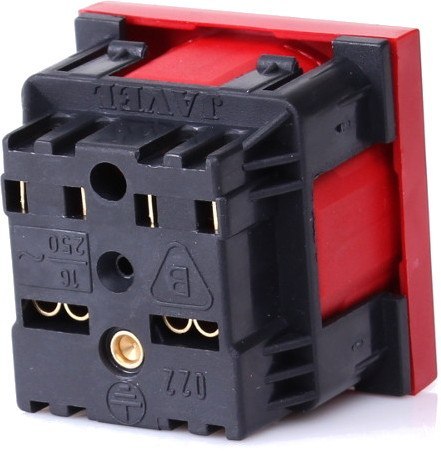 Gniazdo 1M (czerwone) lektryczne pojedyncze + blokada