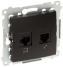 GNIAZDO KOŃCOWE RJ-45 + RJ-12 D5T.01/49-SIMON54