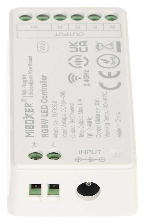 STEROWNIK OŚWIETLENIA LED LED-RGBW-WC/RF2 2.4 GHz, RGBW 12 ... 24 V DC MiBOXER / Mi-Light