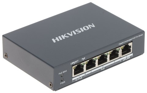 SWITCH POE DS-3E0505HP-E 4-PORTOWY + 1X UPLINK Hikvision