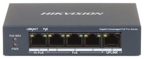 SWITCH POE DS-3E0505HP-E 4-PORTOWY + 1X UPLINK Hikvision