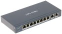 SWITCH POE DS-3E1310HP-EI 8-PORTOWY + 2X UPLINK Hikvision