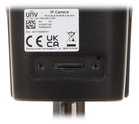 KAMERA IP IPC2124LB-SF28KM-G-BLACK - 3.7 Mpx 2.8 mm UNIVIEW