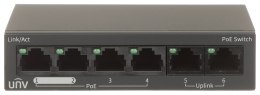 SWITCH POE NSW2020-6T-POE-IN 4-PORTOWY UNIVIEW
