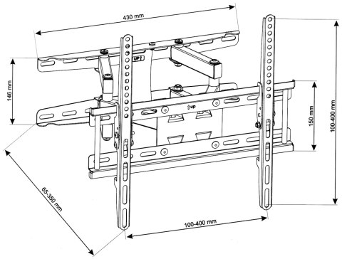 UCHWYT DO TELEWIZORA LUB MONITORA ADUX150 ART