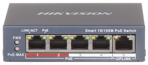 SWITCH POE DS-3E1105P-EI-V2 4-PORTOWY + 1X UPLINK Hikvision