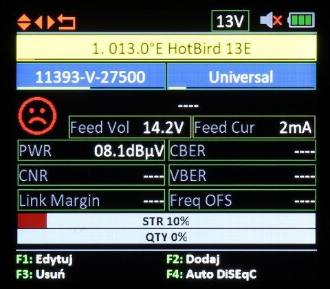 UNIWERSALNY MIERNIK TSC-1270 DVB-T/T2 DVB-S/S2 DVB-C/C2