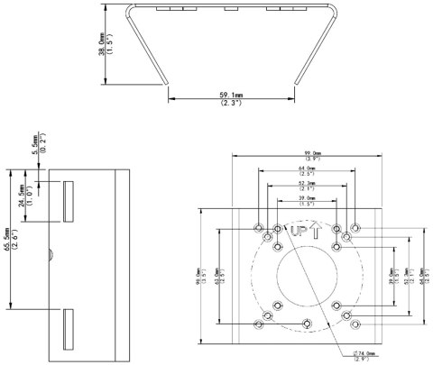 UCHWYT NA SŁUP TR-UP06-B-IN UNIVIEW