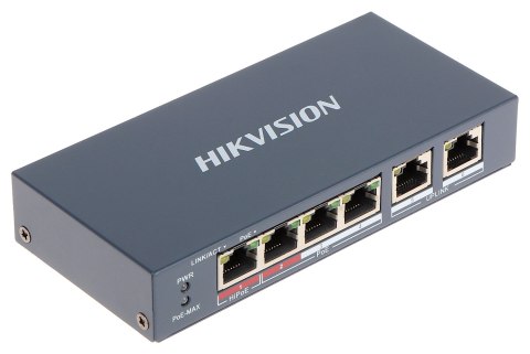 SWITCH POE DS-3E0106HP-E 4-PORTOWY + 2X UPLINK Hikvision