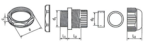 DŁAWNICA IZOLACYJNA ML-147 IP68 M16 x 1.5 
