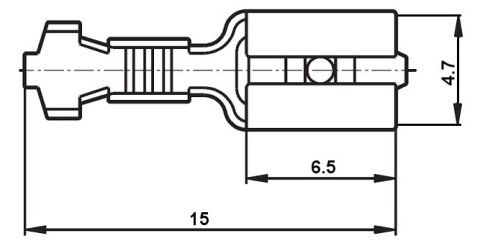 KONEKTOR ŻEŃSKI KSG-4.7/1.0*P100