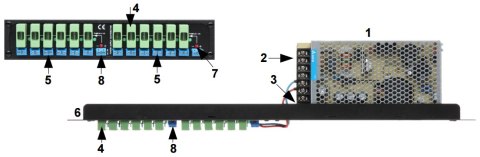 ZASILACZ RACK ZR12-150/LZ-12 12 V DC 12.5 A