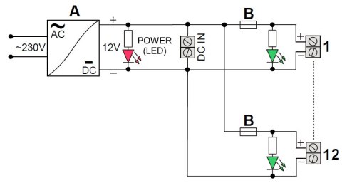 ZASILACZ RACK ZR12-150/LZ-12C 12 V DC 12.5 A
