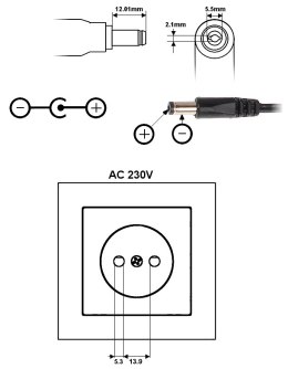 ZASILACZ 12V 10A 5.5-TAY