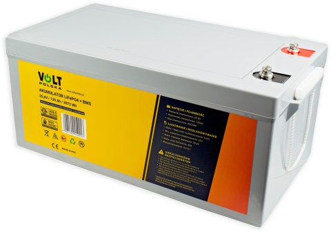 AKUMULATOR VOLT POLSKA LITOWO-ŻELAZOWO-FOSFORANOWY LiFePO4 25,6V 120Ah 120A