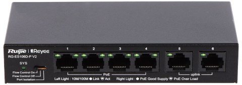 SWITCH POE RG-ES106D-P-V2 4-PORTOWY REYEE