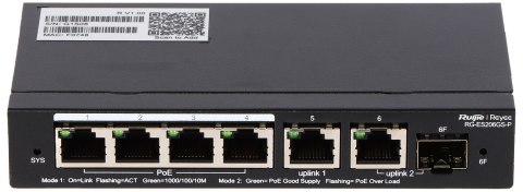 SWITCH POE RG-ES206GS-P 4-PORTOWY REYEE