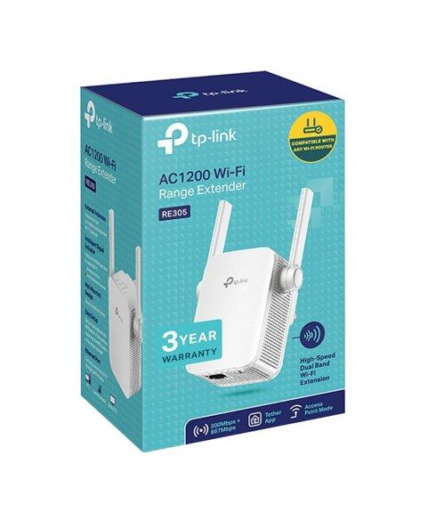 Repeater-wzmacniacz TP-Link RE305 AC1200 Dwuzakresowy, 1xLAN, WiFi 802.11a/b/g/n/ac