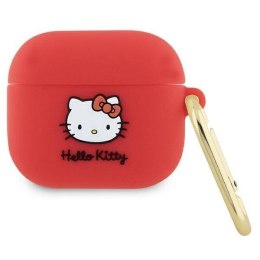 Oryginalne Etui APPLE AIRPODS 3 Hello Kitty Silicone 3D Kitty Head (HKA33DKHSF) fuksja