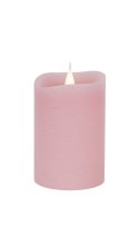 Świeca woskowa LED mała rustic pink