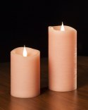 Świeca woskowa LED mała rustic pink