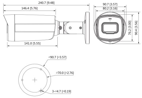 KAMERA AHD, HD-CVI, HD-TVI, PAL HAC-HFW1200TH-I8-A-0360B-S6 - 1080p 3.6 mm DAHUA