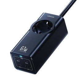 Listwa Zasilająca 67W 3x USB-C + USB Fast Charging Extension Cable EU USAMS CC225TC01 (US-CC225) czarna
