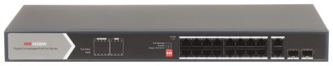 SWITCH POE DS-3E0520HP-E 16-PORTOWY + 2X UPLINK + 2X SFP Hikvision