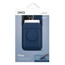 Portfel Magnetyczny MagSafe na Karty z Podpórką / Podstawką UNIQ Flixa granatowe