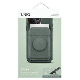 Portfel Magnetyczny MagSafe na Karty z Podpórką / Podstawką UNIQ Flixa zielone