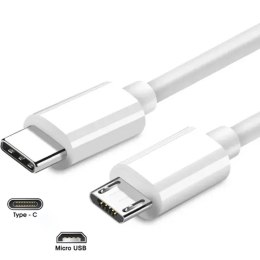 Kabel 1m USB-C - micro USB biały