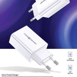 Ładowarka Sieciowa 18W 3A QC3.0 USB Fast Charging USAMS T22 CC83TC01 (US-CC083) biała