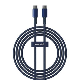 Kabel 100W 5A 2m USB-C - USB-C Baseus Tungsten Glod niebieski