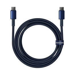 Kabel 100W 5A 2m USB-C - USB-C Baseus Tungsten Glod niebieski