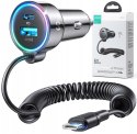 Ładowarka samochodowa 3w1 Joyroom JR-CL07 72W 4.0A PD 3.0 QC 3.0 1x USB-A 1x USB-C z kablem 1.6M