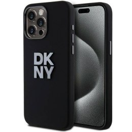 Oryginalne Etui APPLE IPHONE 15 PRO DKNY Hardcase Liquid Silicone Metal Logo (DKHCP15LSMCBSK) czarne