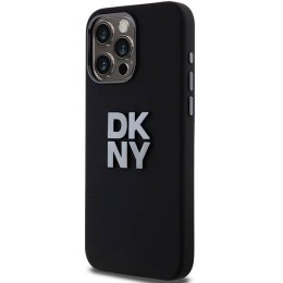 Oryginalne Etui APPLE IPHONE 15 PRO DKNY Hardcase Liquid Silicone Metal Logo (DKHCP15LSMCBSK) czarne