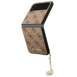 Oryginalne Etui SAMSUNG GALAXY Z FLIP 4 Guess Hard Case 4G Charms Collection brązowe