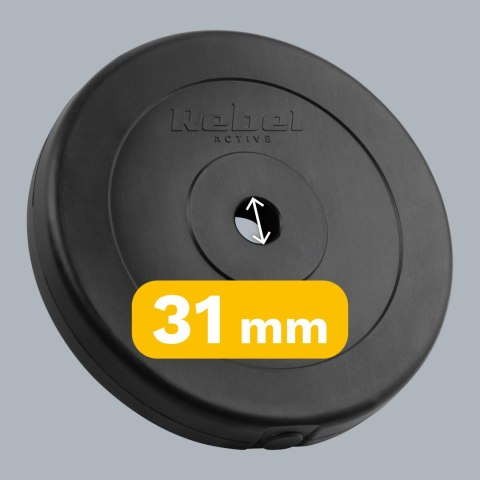 Obciążenie bitumiczne zestaw 2x10kg, otwór 31mm, talerz klasyczny, REBEL ACTIVE