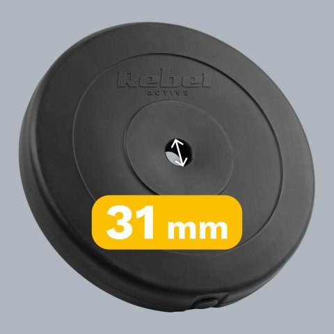 Obciążenie bitumiczne zestaw 2x15kg, otwór 31mm, talerz klasyczny, REBEL ACTIVE