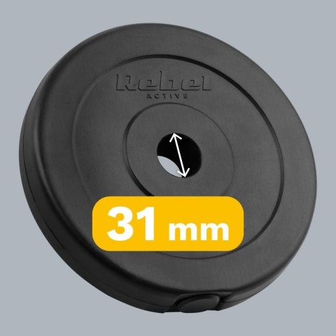 Obciążenie bitumiczne zestaw 4x2.5kg, otwór 31mm, talerz klasyczny, REBEL ACTIVE