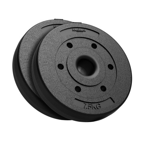 Obciążenie bitumiczne olimpijskie zestaw 2x7.5kg, otwór 51mm , REBEL ACTIVE