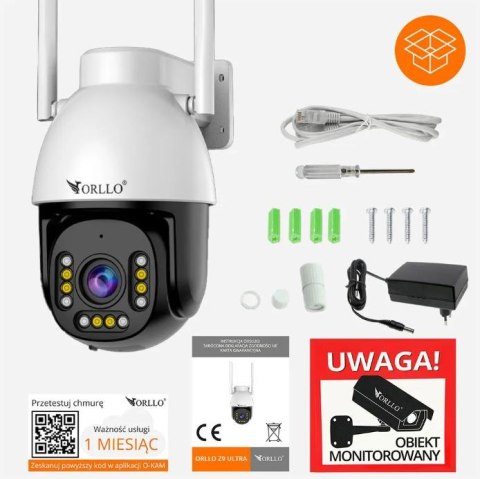 Kamera IP Orllo Z9 ULTRA z panelem solarnym SM6030 PRO