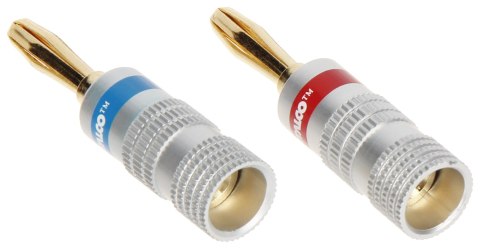 PARA WTYKÓW BANANOWYCH BAN-PLUG-HQ CZERWONY + NIEBIESKI VITALCO