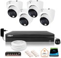 Zestaw monitoringu IP Dahua 4 kamery kopułkowe 6Mpx Dysk